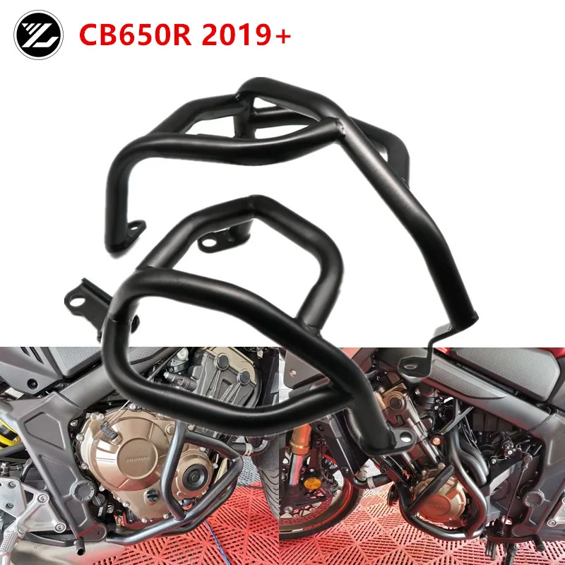 

Motorcycle Black Engine Highway Crash Bar Bumper Guard Protector Left Right for 2019-2020 Honda CB650R CB 650R CB 650 R 19 20