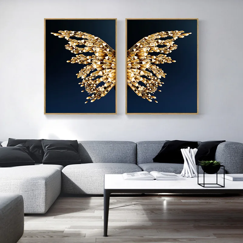 

Modern Butterfly Wing Living Room Decorate Canvas Decorative Painting Poster Picture Album Photo Home Decor Wall Art Decoration
