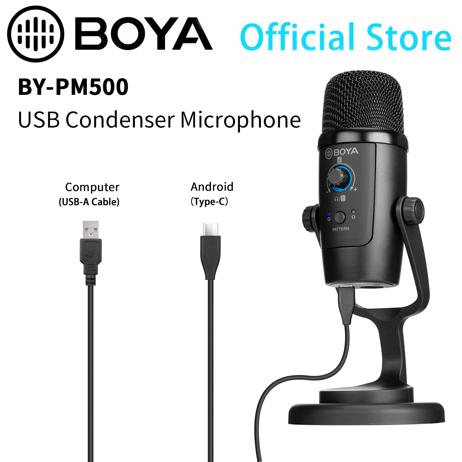 BOYA BY-PM500 USB микрофон для записи игровой конденсаторный ПК Android Windows Mac Youtube - купить
