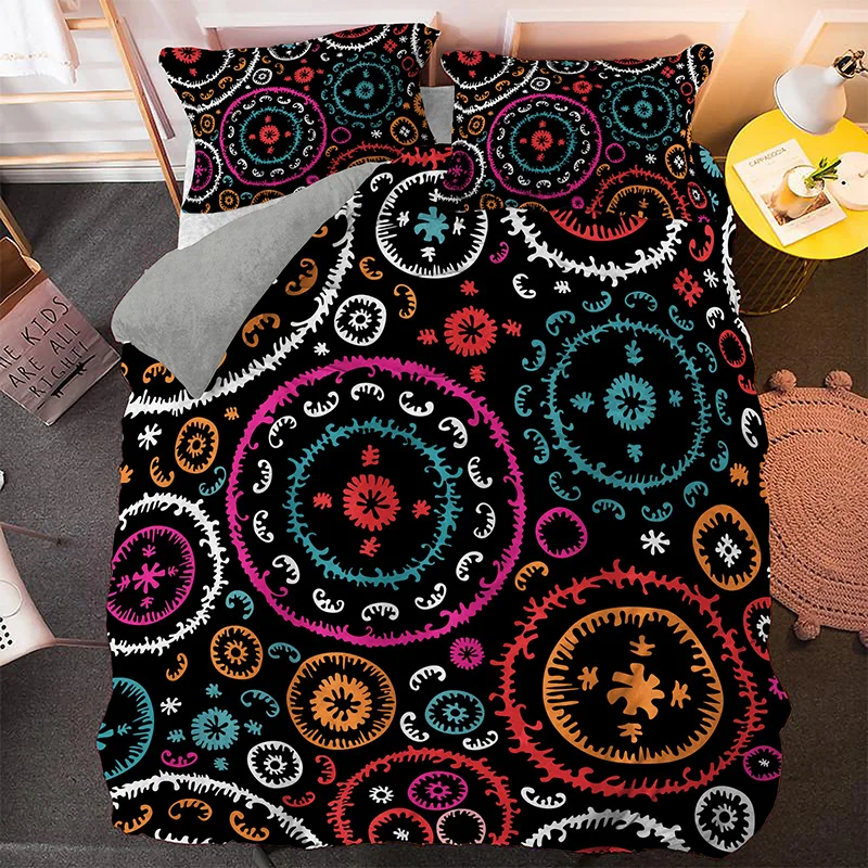 

Cartoon Bedding Sets Covers 2/3 pcs Boys Girls Single Double King Size Comforter Cover Set Notes Waves Bedclothes