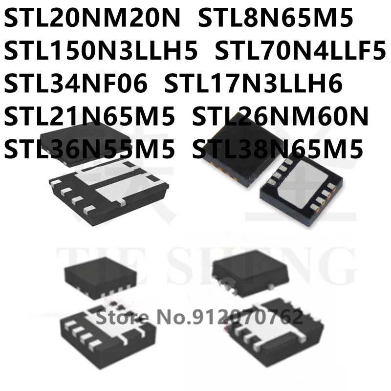 

10PCS STL20NM20N STL8N65M5 STL150N3LLH5 STL70N4LLF5 STL34NF06 STL17N3LLH6 STL21N65M5 STL26NM60N STL36N55M5 STL38N65M5