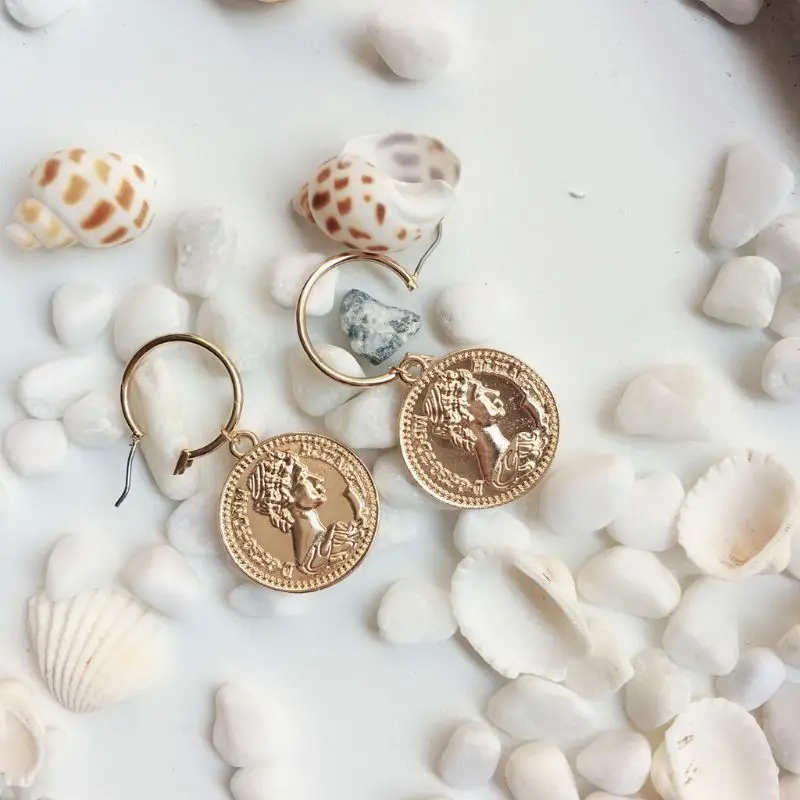 Винтажная племенная люстра CPDD портретные монеты висячие серьги женские модные