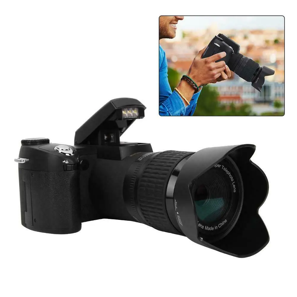 

D7200 33MP Digital Camera DSLR 0.5X Wide Angle Lens + 24X Telephoto Lens + LED Light camera profissional Digital Camera
