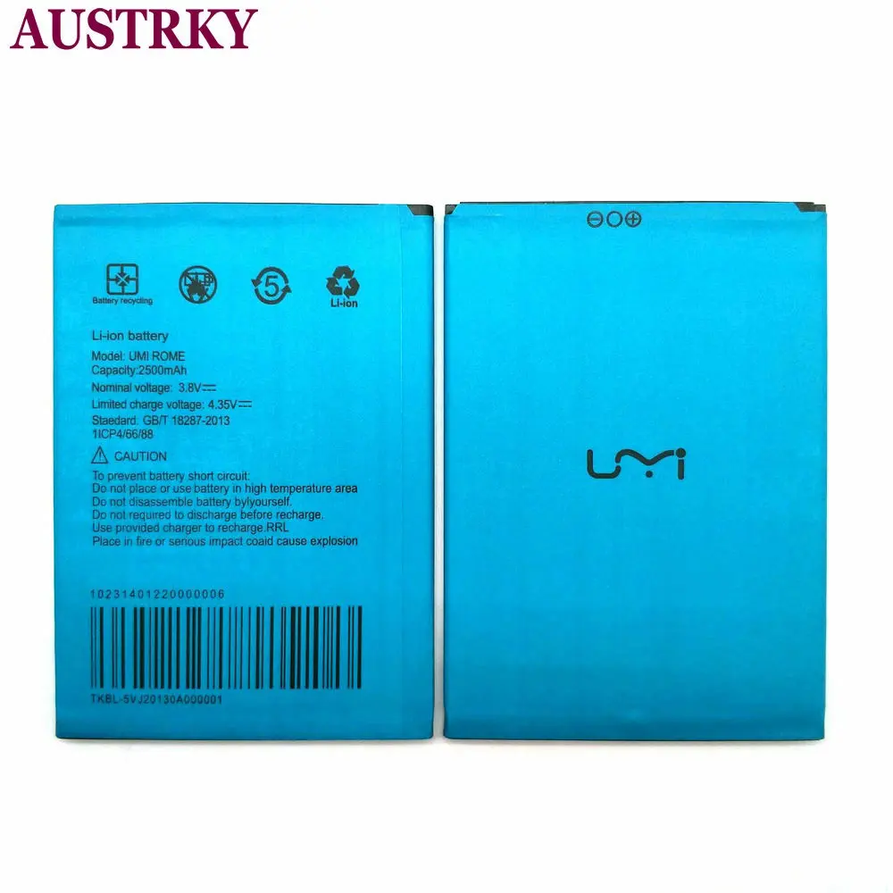 Новинка Римский аккумулятор 2500 мА · ч для UMI Rome X телефона с кодом отслеживания в