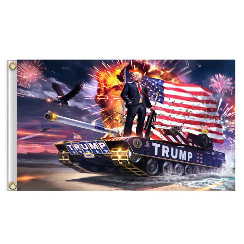 Флаг Трампа 150 2020x90 см двусторонний Печатный флаг Дональда стандарта Keep America Great