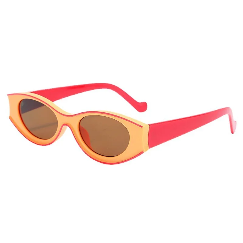 

European and American trend small square two-color sunglasses fashion plastic glasses