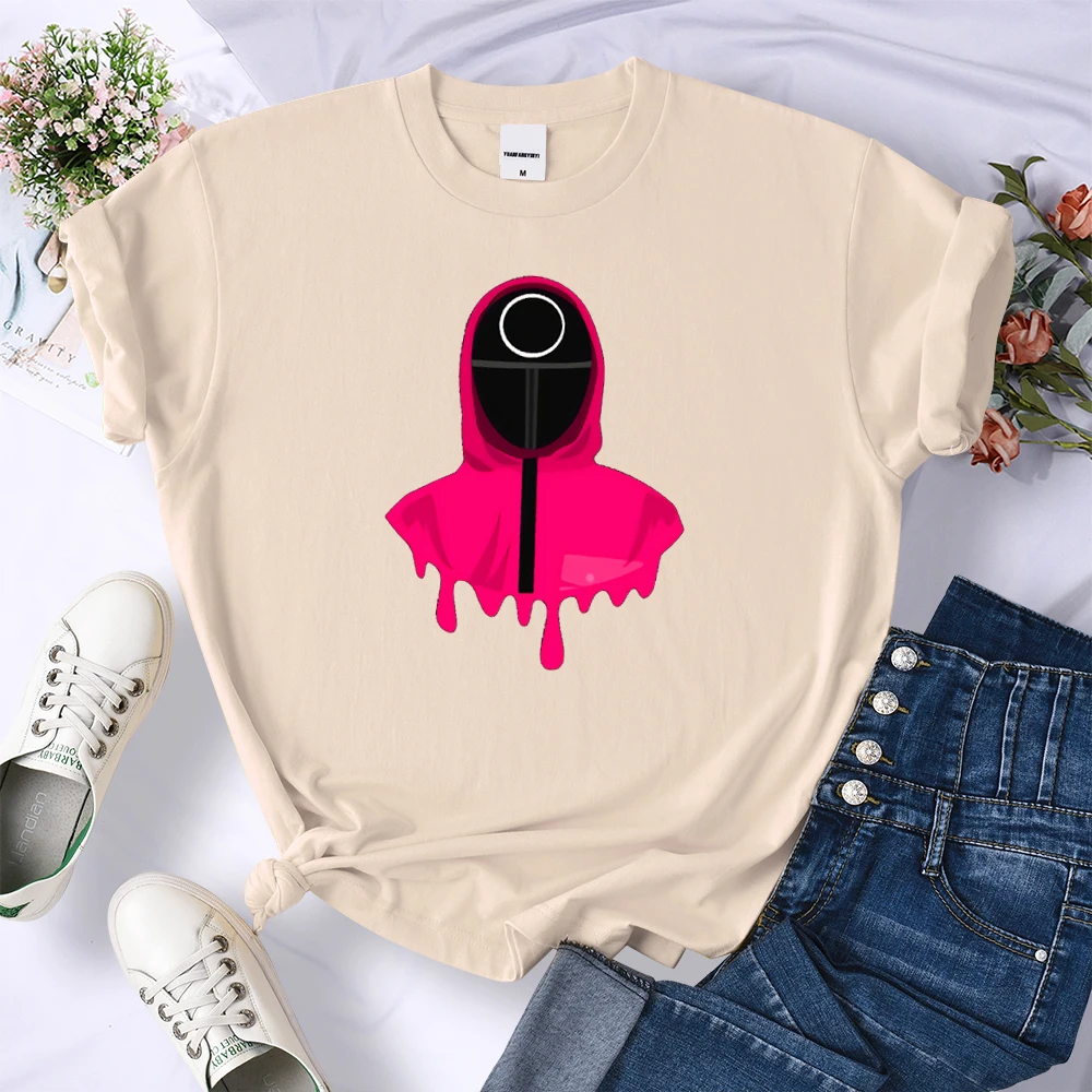 

Женские футболки с принтом игры кальмар на заказ, Спортивная повседневная одежда, винтажная брендовая аниме одежда, летние футболки с кругл...