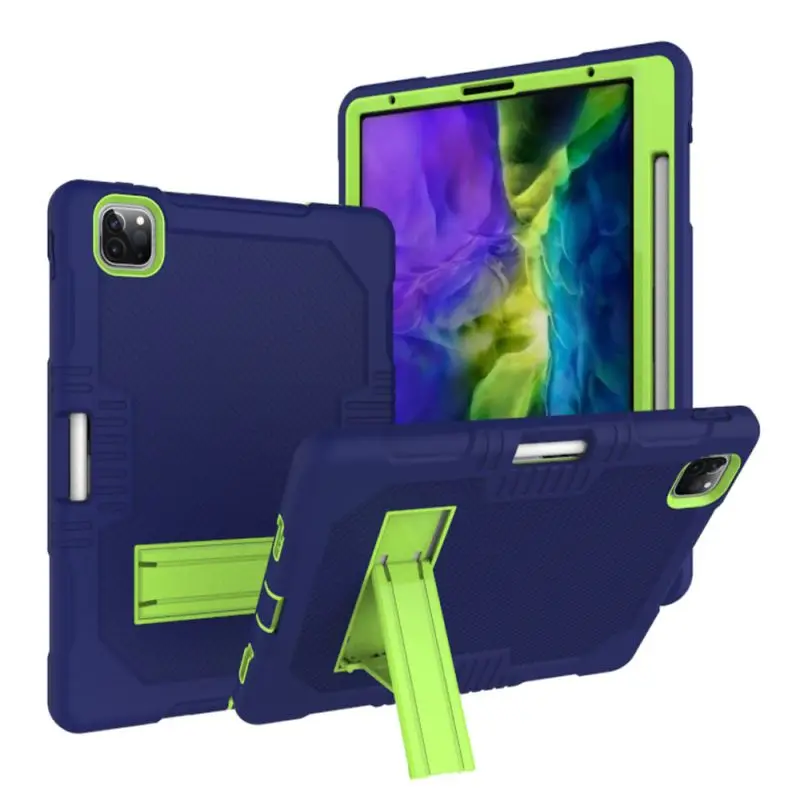 

Heavy Duty Armour Shockproof Hard PC Soft Silicone Skin Back Cover Case For IPad 12.9" Tablet #S with Pen Slot