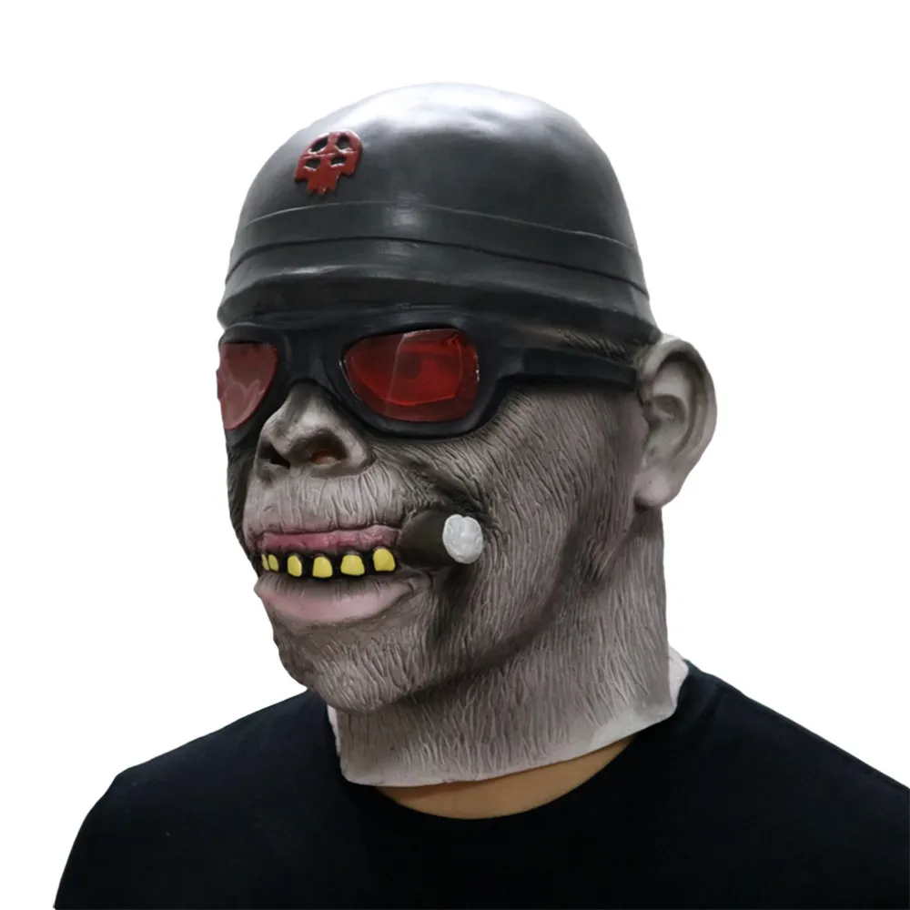 Маска к Хэллоуину 2019 Реалистичного Обезьяна для защиты от дыма плавления уход за
