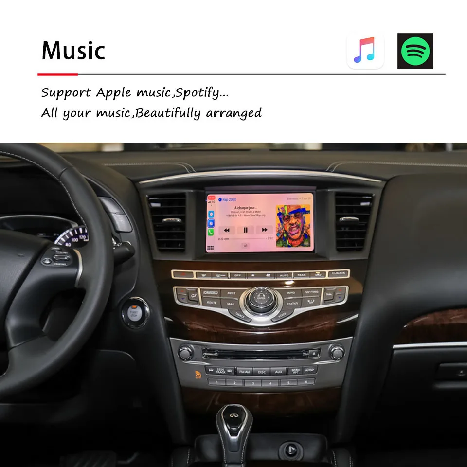 Автомобильный беспроводной CarPlay AZTON для Infiniti QX60 QX70 один экран 2015-2020 Android