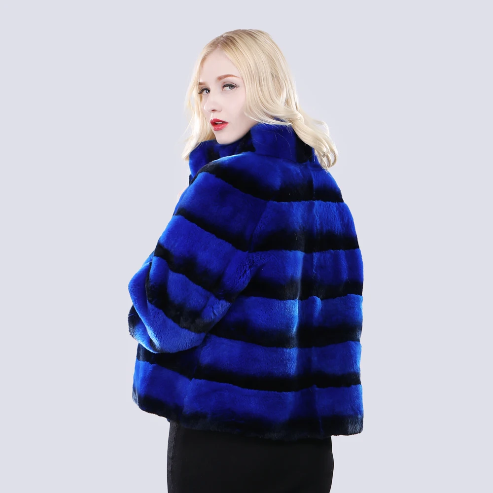 2020 новый зимний женский Настоящий мех кролика пальто короткая куртка качество 100%