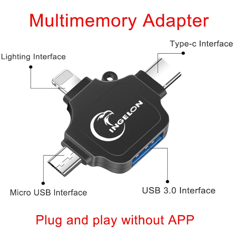 адаптер type c usb Адаптер OTG 3 в 1 0 для i phone pad камеры мыши микрофона