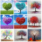 LED лампа романтический свадебный Декор алмазов картина Сделай Сам надпись Love Сердце Дерево мозаичного искусства пейзаж Вышивка крестом Wall Art Набор для рукоделия