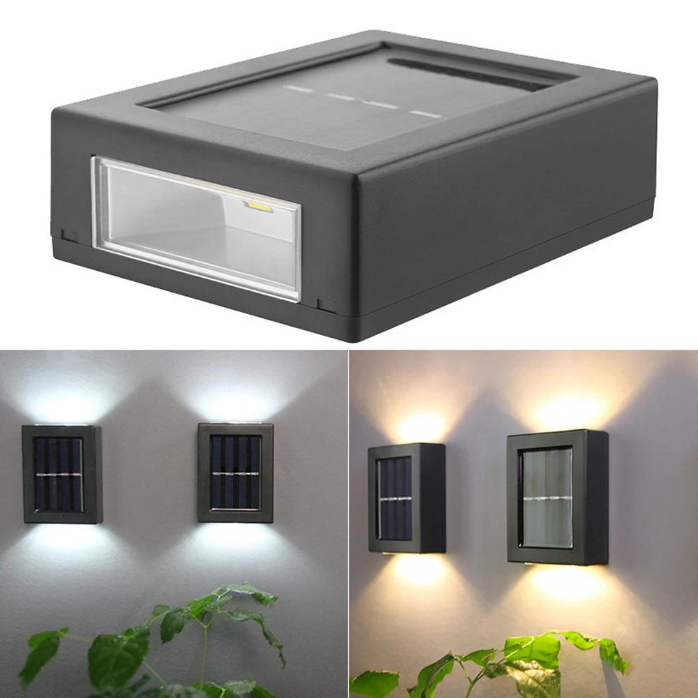 

Solar Wall Lamps Outdoor Garden Waterproof Wall Lamp Light Up And Down Garden Decorative Street Lamps Home Stair Lamp