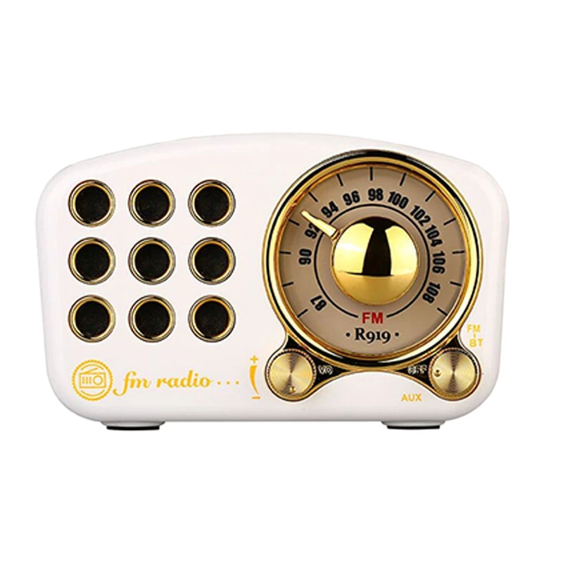 

Bluetooth Speaker,Classical Retro Vintage Radio Strong Bass Enhancement Loud Volume MP3 Player for Home