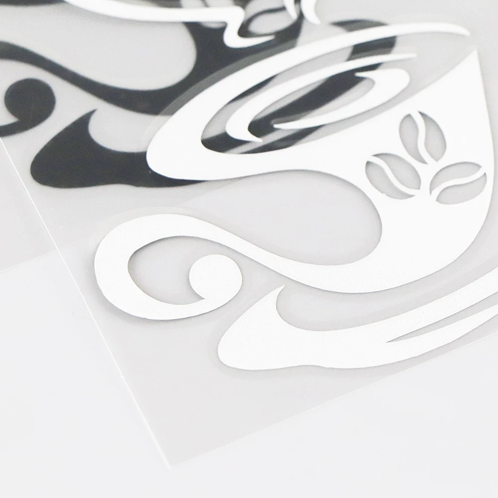 

YJZT 14.811.5CM Beautiful Vinyl Decal Coffee Love Art Car Stickers Window Decoration Black / Silver 10A-0746