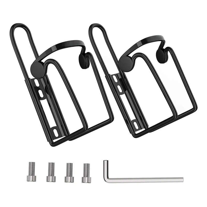 

Bike Water Bottle Cages Holder Aluminum Adjustable Cycling Cup Drink Holder for Mountain Bicycle Road Dirt Bike-2 Pcs