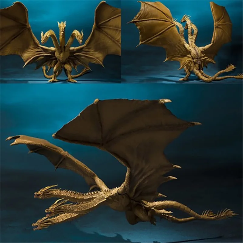 S. Monsterarts King Ghidrah ПВХ фигурка Подвижная кукла фигурки из фильма модель игрушки для