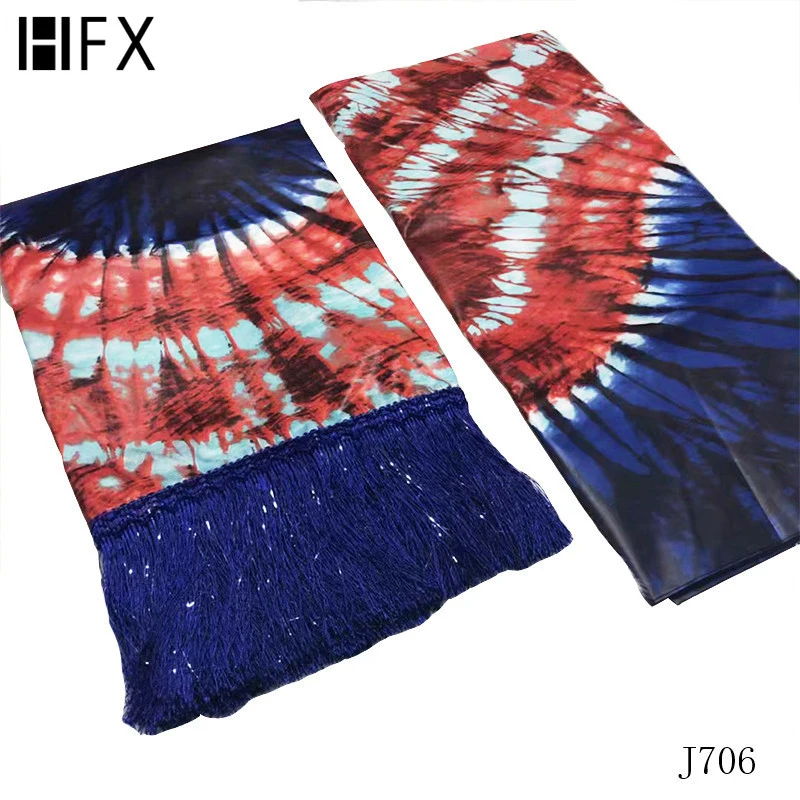 HFX High Quality African Lace Fabric 2019 Embroidered French Mesh Wax with sequins For Nigerian Wedding Dress F706 | Дом и сад