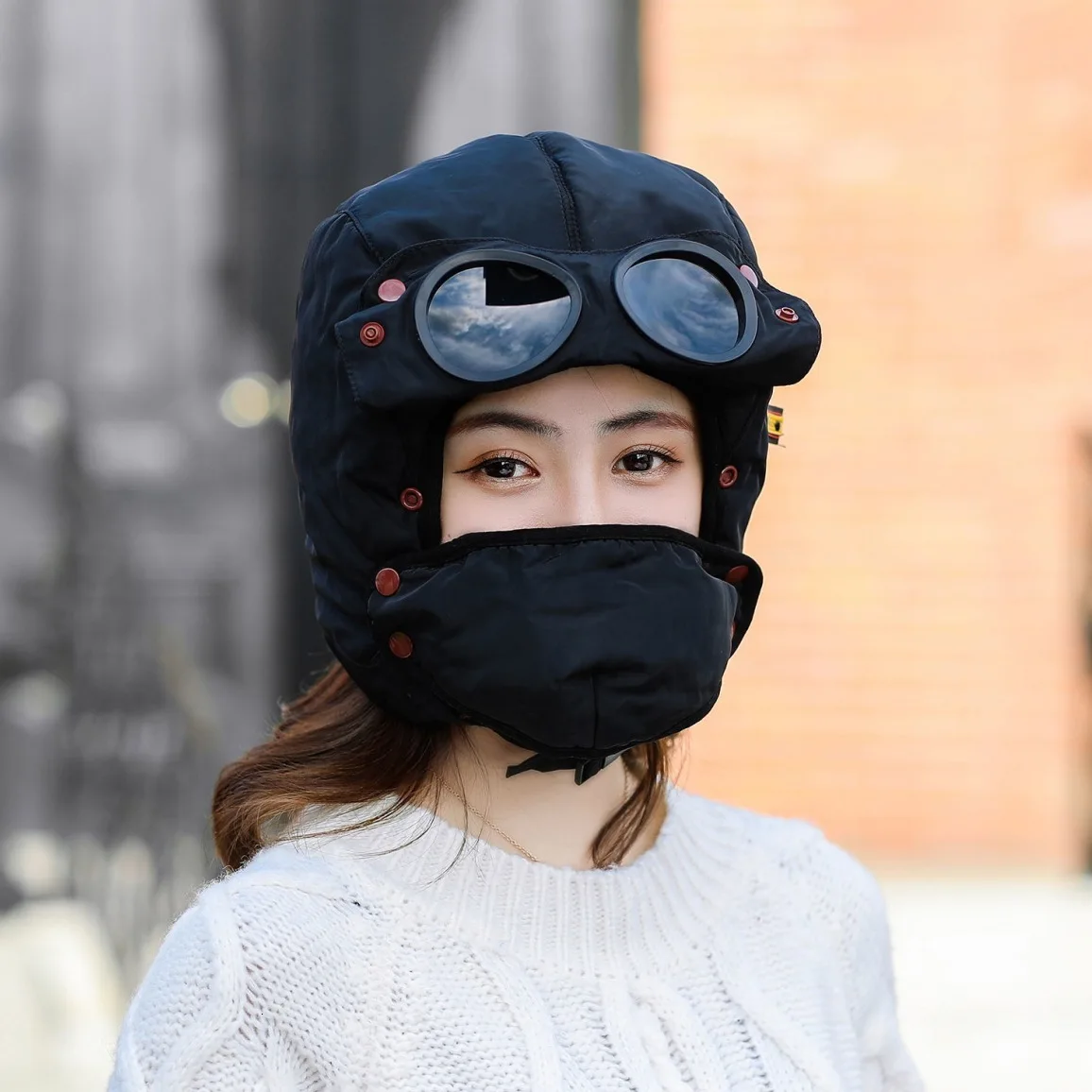 Новая Кепка унисекс Русская Шапка с ушами 360 градусов Зимняя Теплая Лыжная шапка