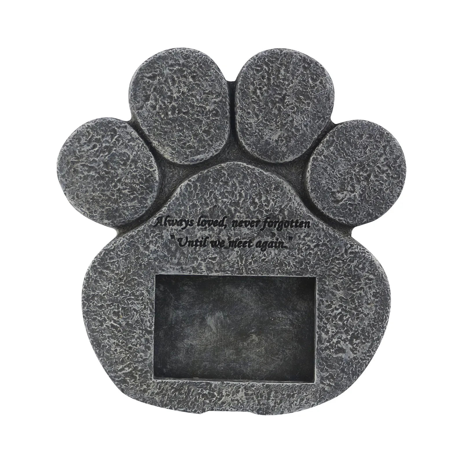 Памятный камень в виде лапы для домашних животных фоторамка с гравировкой