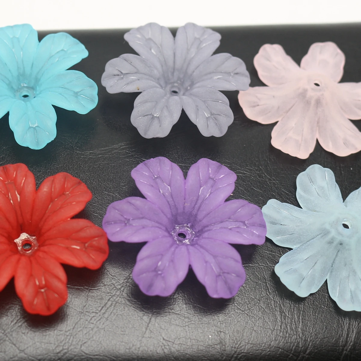 

Матовый акриловый большой цветок, шапочка из бусин, 50 цветов, 32 мм