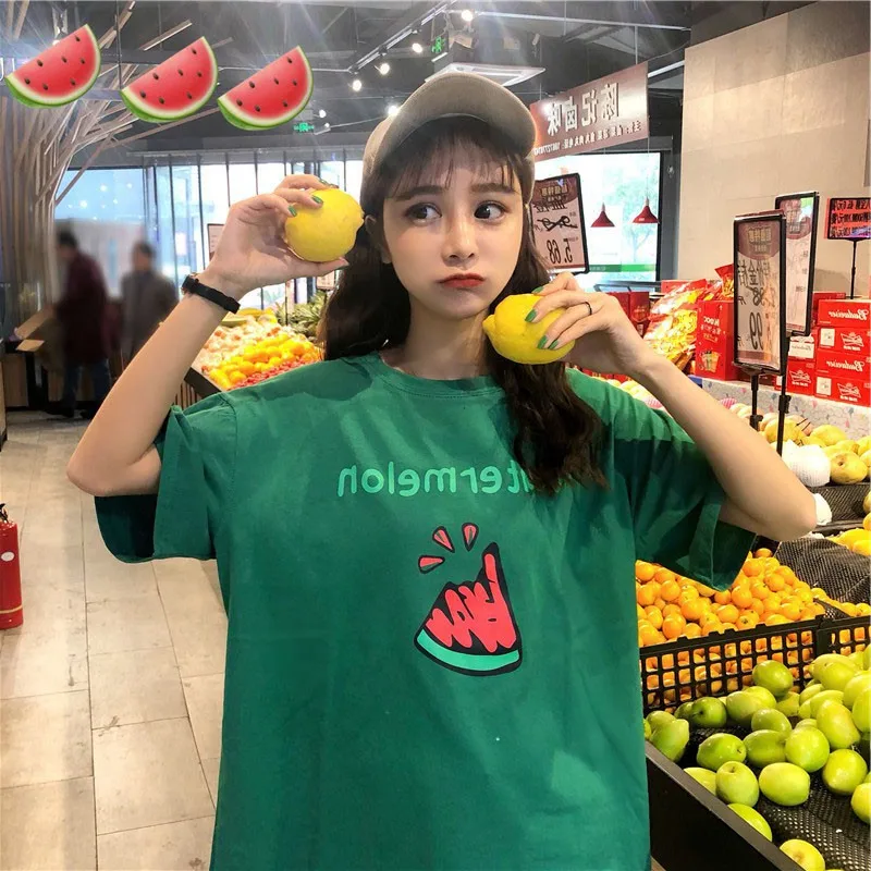 Женские винтажные футболки большого размера летние свободные хлопковые с