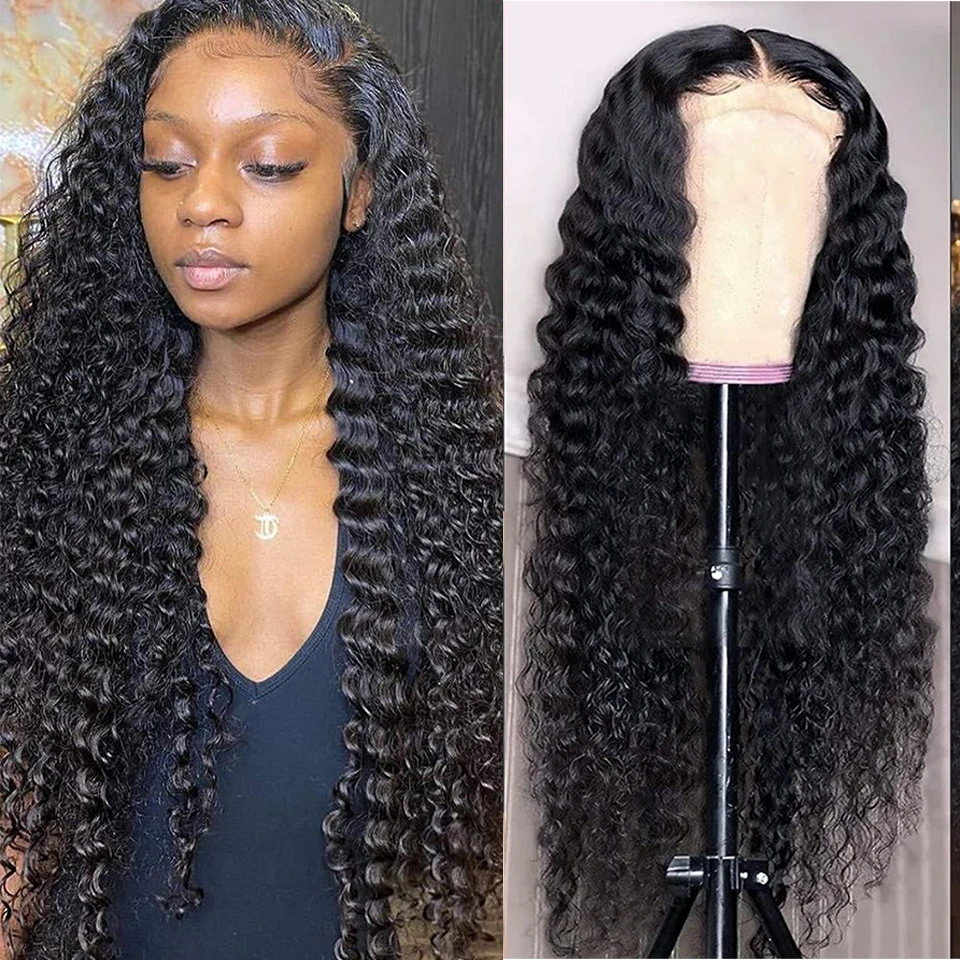 

32 30 inch Deep Wave Lace Frontal Wig 13x6 Lace Front Human Hair Wigs Wet And Wavy Deep Curly Wig Preplucked Hairline Wig