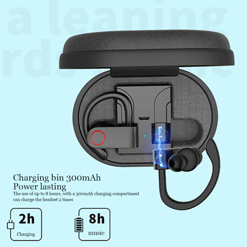 Caletop настоящие беспроводные наушники TWS Bluetooth 5 0 с зарядным устройством