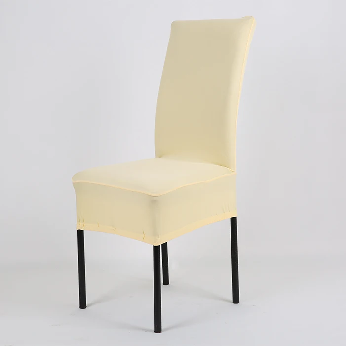 Однотонный дешевый эластичный чехол из спандекса для обеденного стула можно