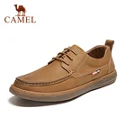 Мужские деловые туфли CAMEL, коричневые повседневные туфли из мягкой натуральной кожи, со шнуровкой, на мягкой подошве, осень 2021