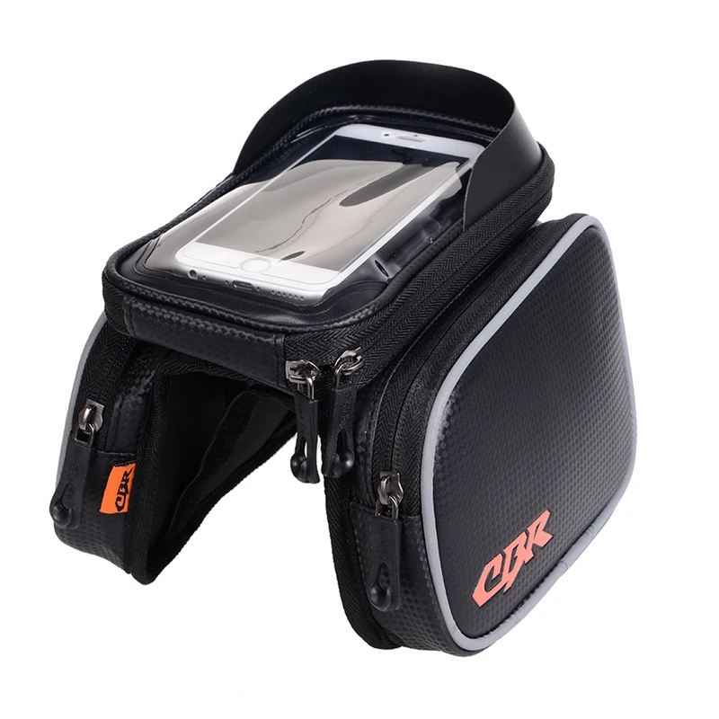 New CBR Bicycle Bag Phone Waterproof Pack Mtb Road Touch Screen Top Front Tube Bike Frame Bags Cycling Double Pouch Pannier Accessories 3Colors |
