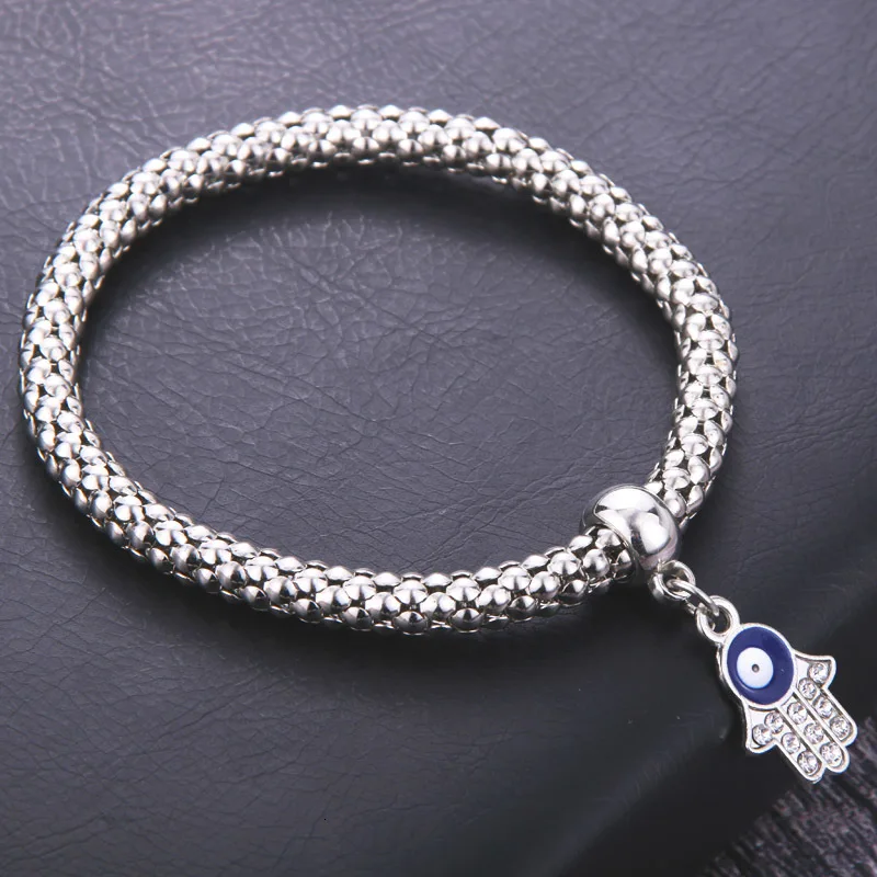 Pulseras Mujer Moda Крест Браслеты попкорн ДЛЯ Woemn шарм браслеты попкорн цепь ювелирные изделия для женщин Мода/девушка ювелирные изделия
