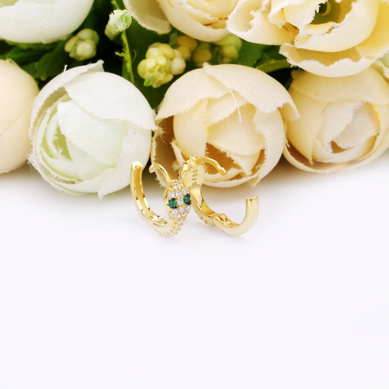 Moonmory серебро 925 ювелирные изделия искусственная Серебряная Змея кольцо серьги