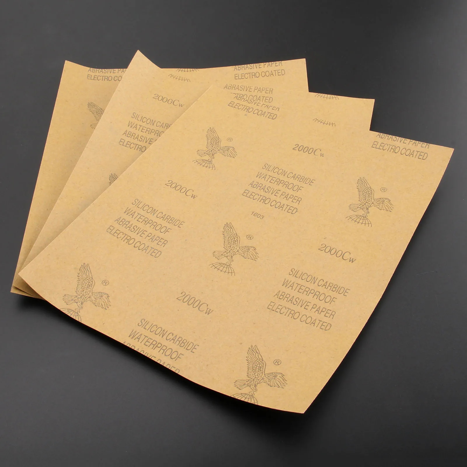 5 листов бумага для песка водостойкая абразивная силикон карбид полировка