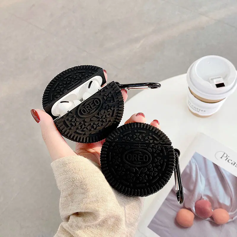 

3D Oreo Milk Chocolate biscuit Case for Airpods 1 2 3 Pro Earphone Box Cover Soft Bluetooth Wireless Protect Case for Airpod