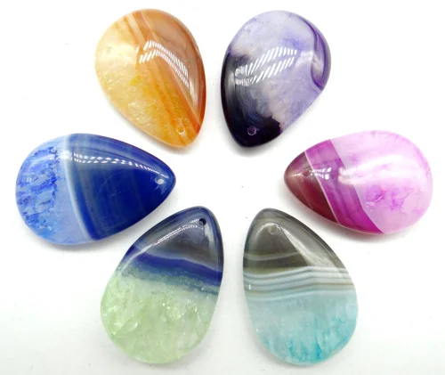 Натуральный камень бразильский кварц кристалл подвеска-Агат КАПЛЕВИДНАЯ