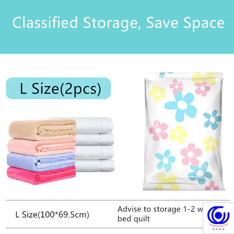 Утолщенная вакуумная сумка для хранения с ручным насосом многоразовый