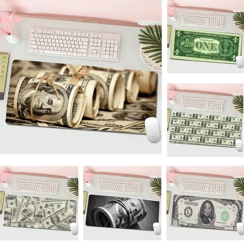 Резиновый прочный Настольный коврик для мыши доллар L большой игровой клавиатуры