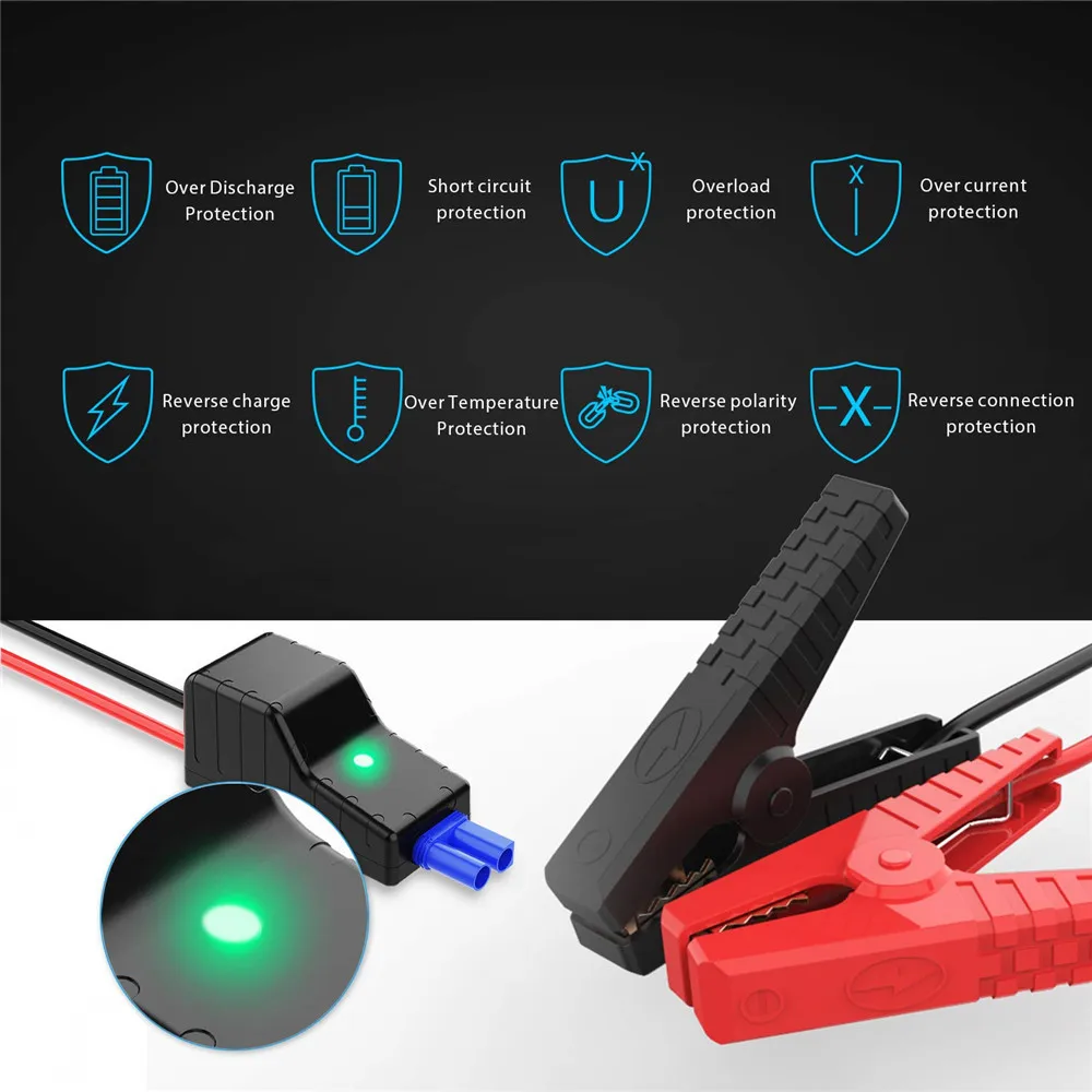 Yaber Jump Starter Peak 1000A Powerful 13800mAh Emergency Car starter Battery Power Bank Auto Booster | Автомобили и мотоциклы