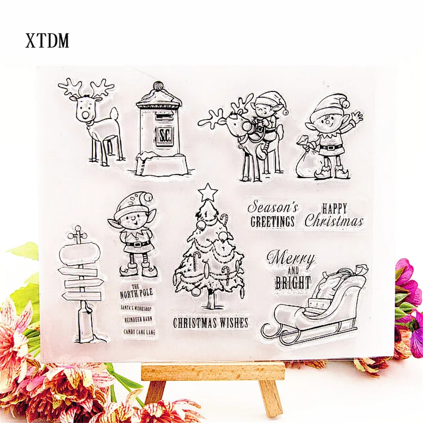 Hot sale sled Transparent Clear Stamps / Silicone Seals Roller Stamp for DIY scrapbooking photo album/Card Making | Дом и сад
