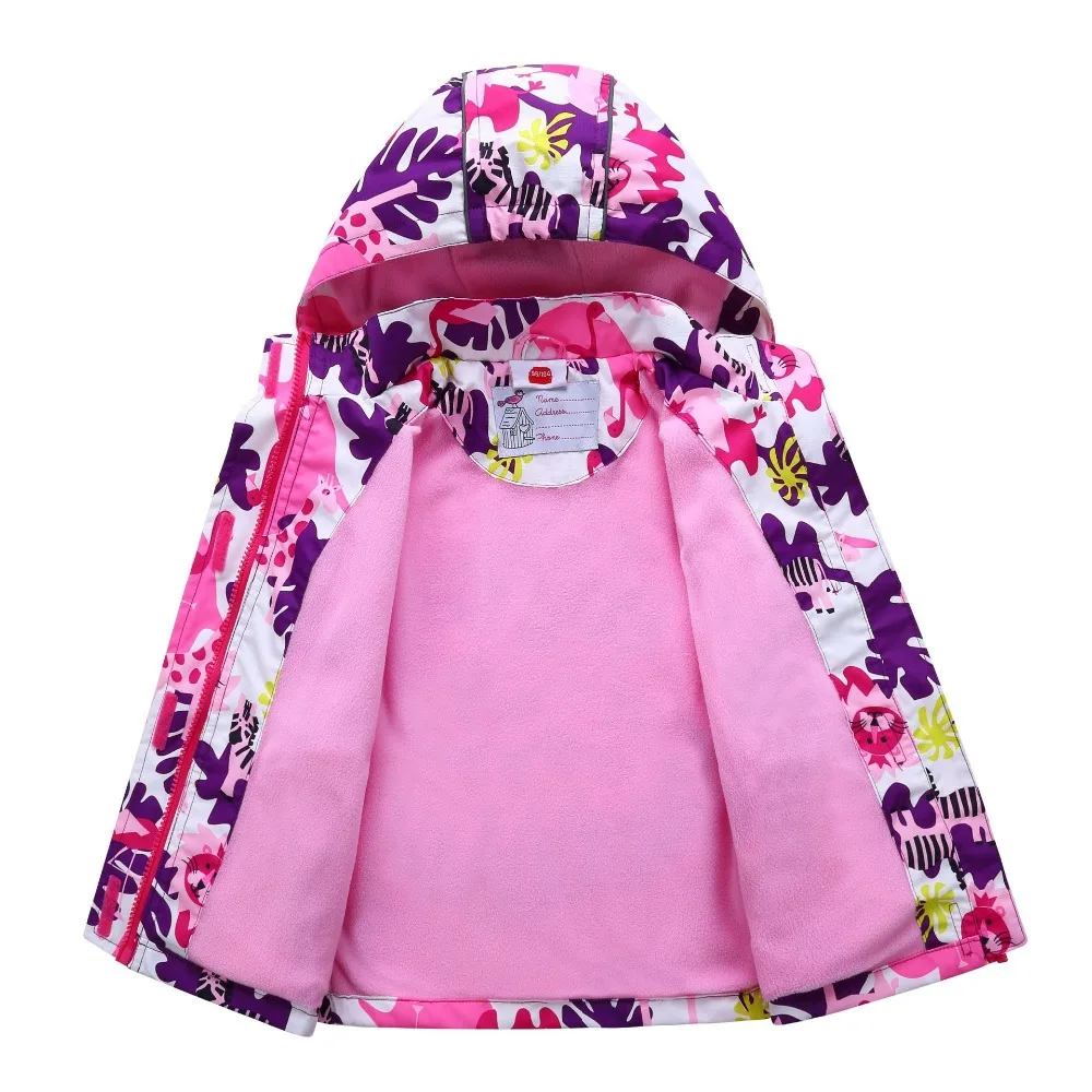 Брендовая теплая детская куртка с цветочным принтом куртки для маленьких