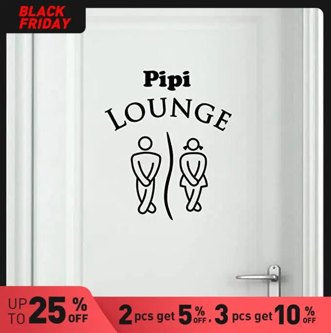 Пользовательские WC настенные Стикеры для украшения дома аксессуары декора