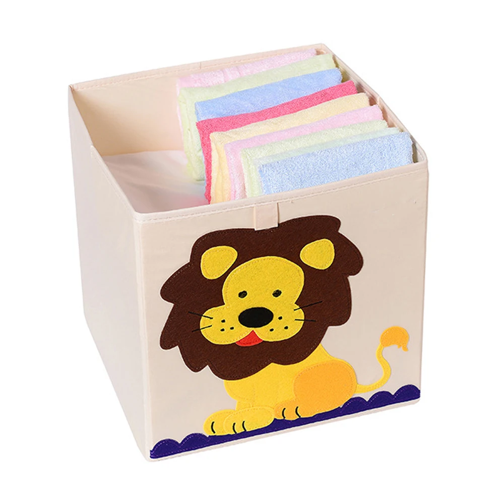 

Toys Storage Box Cute Kid Toys Organizer Folding Cubes Sundries Container Stationery Case Bin Office Home Decor Accessories
