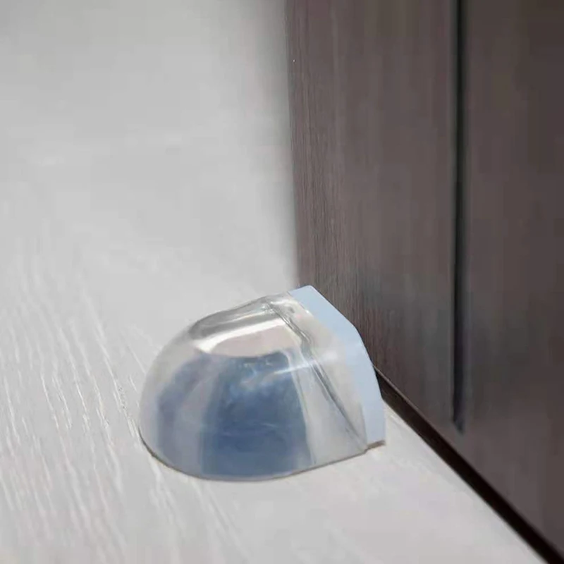 

1pc Door Stopper Self Adhesive Anti-Collision Door Holder Catch No Need Punch #1