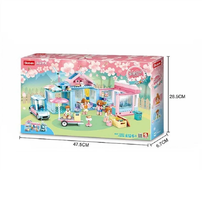 

Anime Garden Model Jigsaw Puzzle Building Kits 3D Blocks Plastic Bricks DIY Toys Educational Hobbies for Child Girls 410PCS