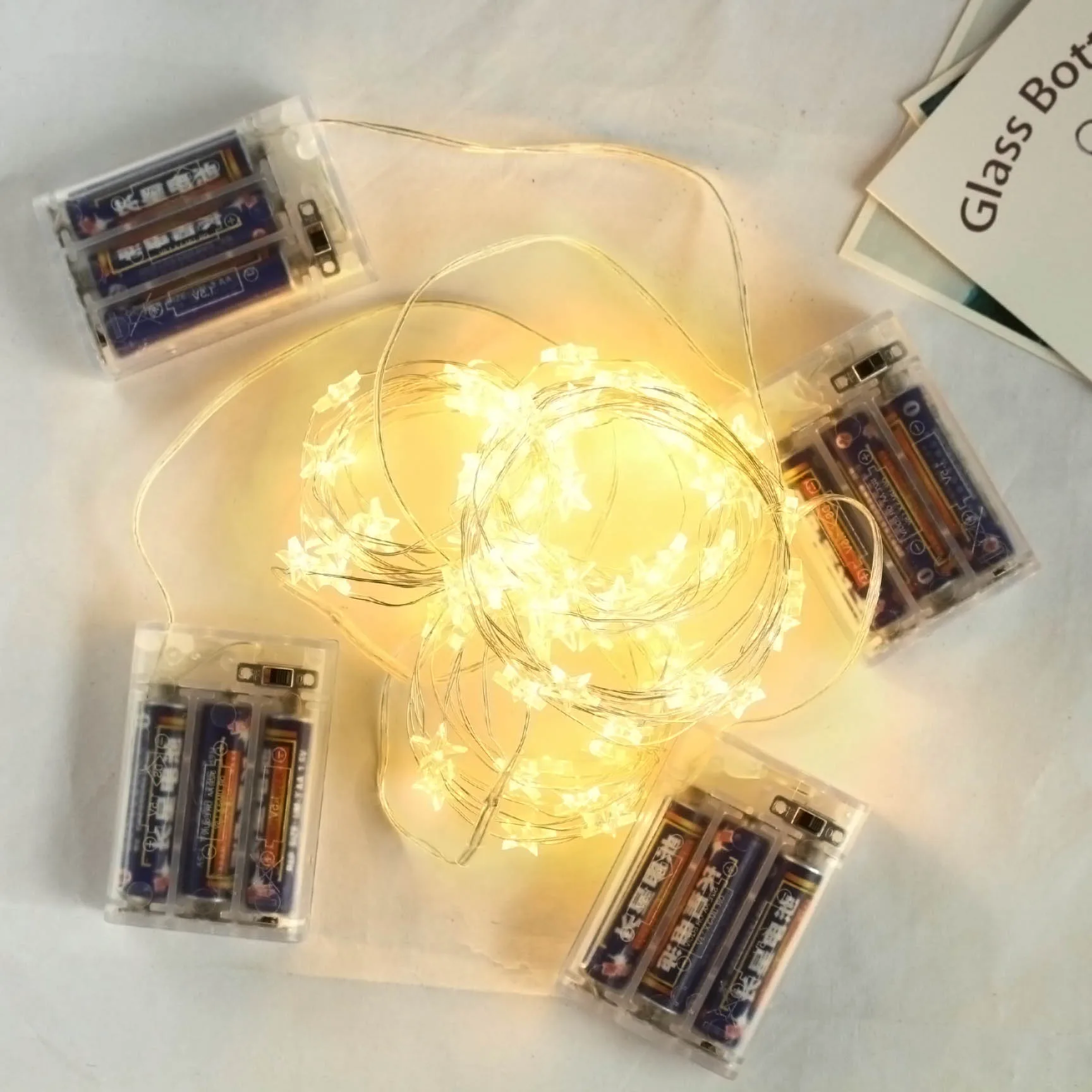 Лот из 4 шт. Мерцающая звезда 20 светодиодов струнный светильник s на батарейках