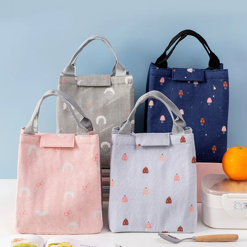 

Kids School Bento Pouch Portable Lunch Bag Women Food Thermal Storage Package Picnic Fruit Vegetable Snack Keep Fresh Handbags