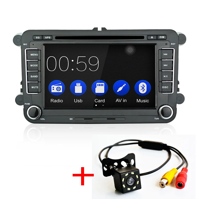 RM-DIVW70-D-camera 2 Din Авто carplay автомобильный dvd-плеер gps Радио стерео для VW GOLF 6 Polo Bora JETTA B6 PASSAT Tiguan SKODA OCTAVIA Bluetooth телефон - Цвет: RM-DIVW70-D-camera