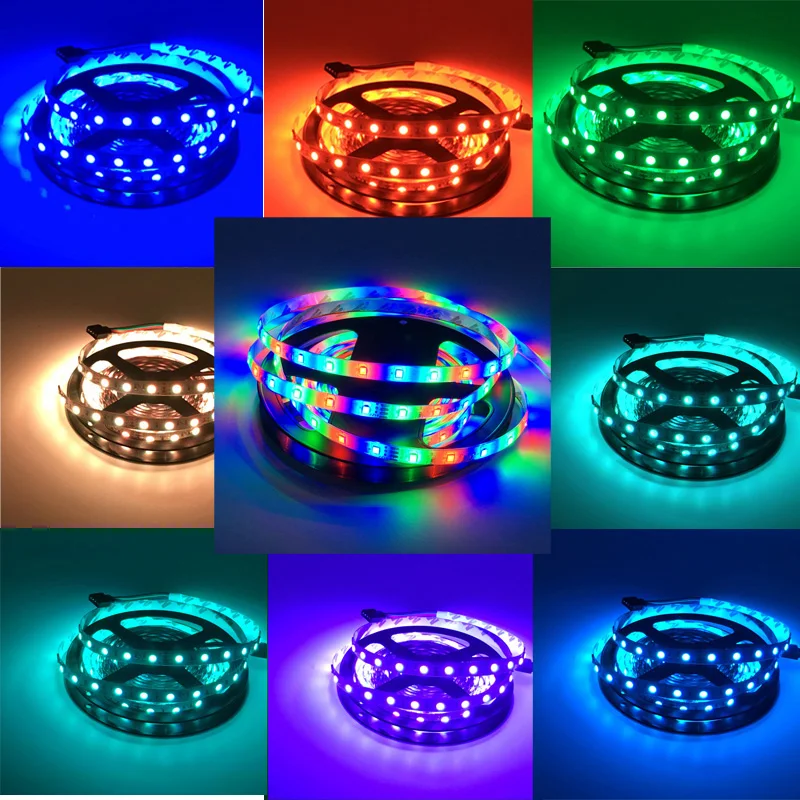 

LED Strip Light RGB 5050 SMD 2835 Flexible Ribbon fita led light strip RGB 5M 10M 15M Tape Diode DC 12V+ Remote Control +Adapter